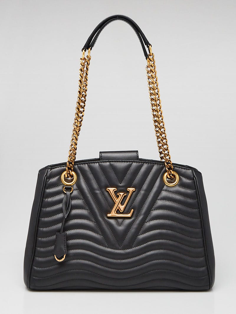 Louis Vuitton Black Quilted Calfskin Leather New Wave Chain Tote Bag -  Yoogi's Closet