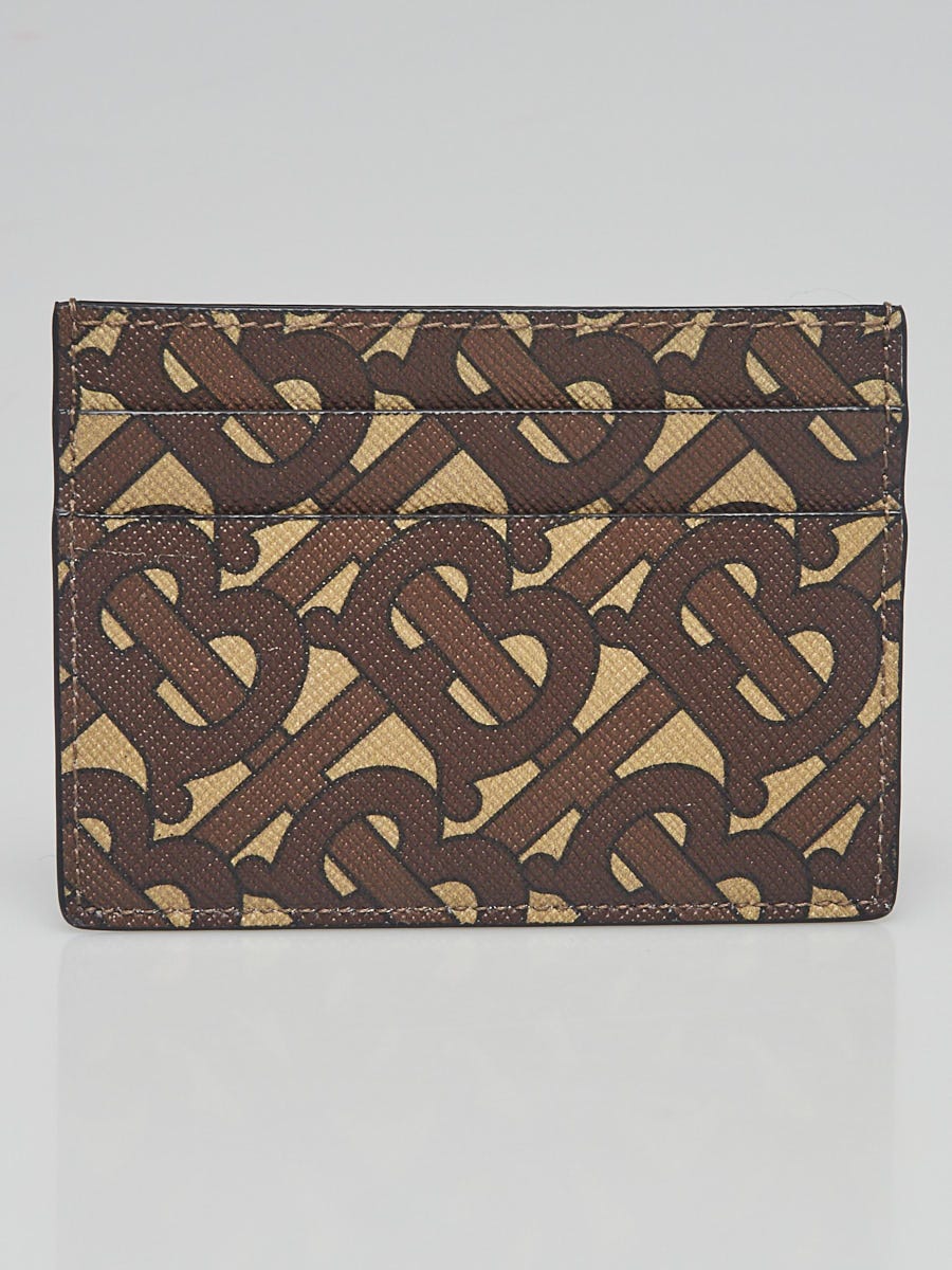 Burberry Brown Monogram Leather Card Case