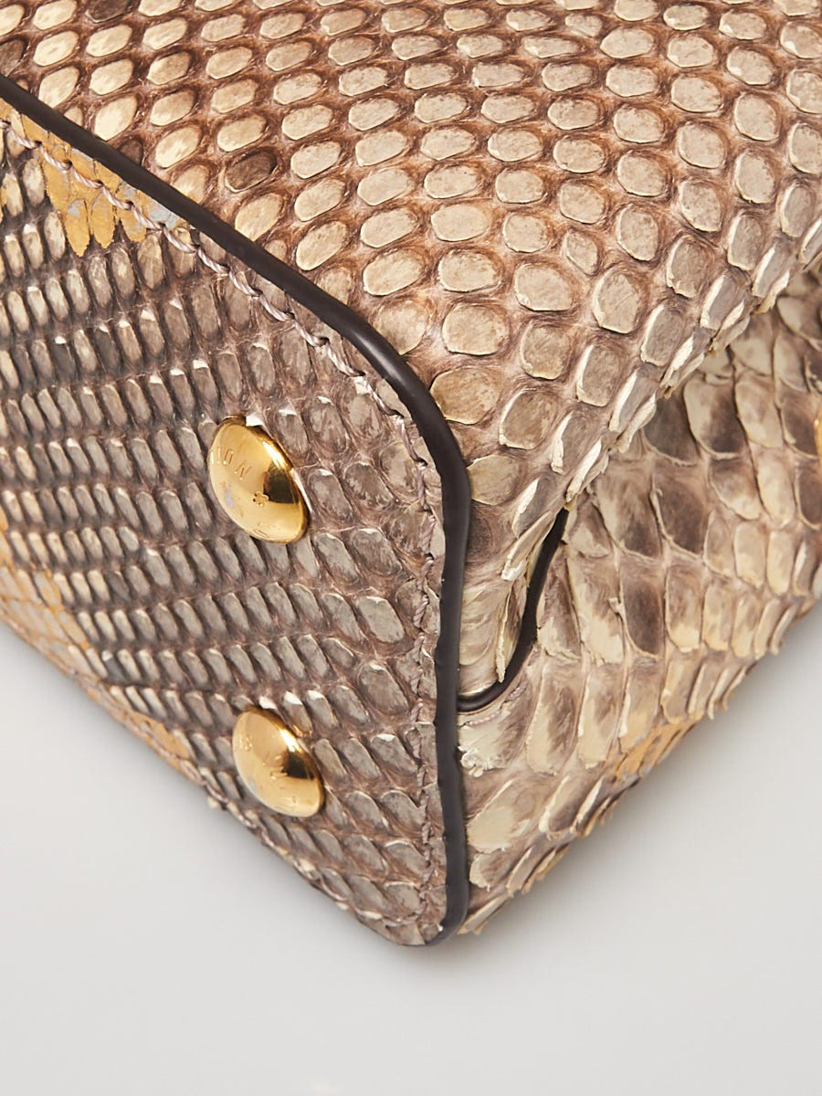 Louis Vuitton Capucines Mini - Pink/Gold Python For Sale at 1stDibs