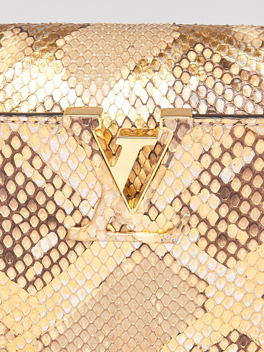 Louis Vuitton Capucines Mini - Pink/Gold Python For Sale at 1stDibs