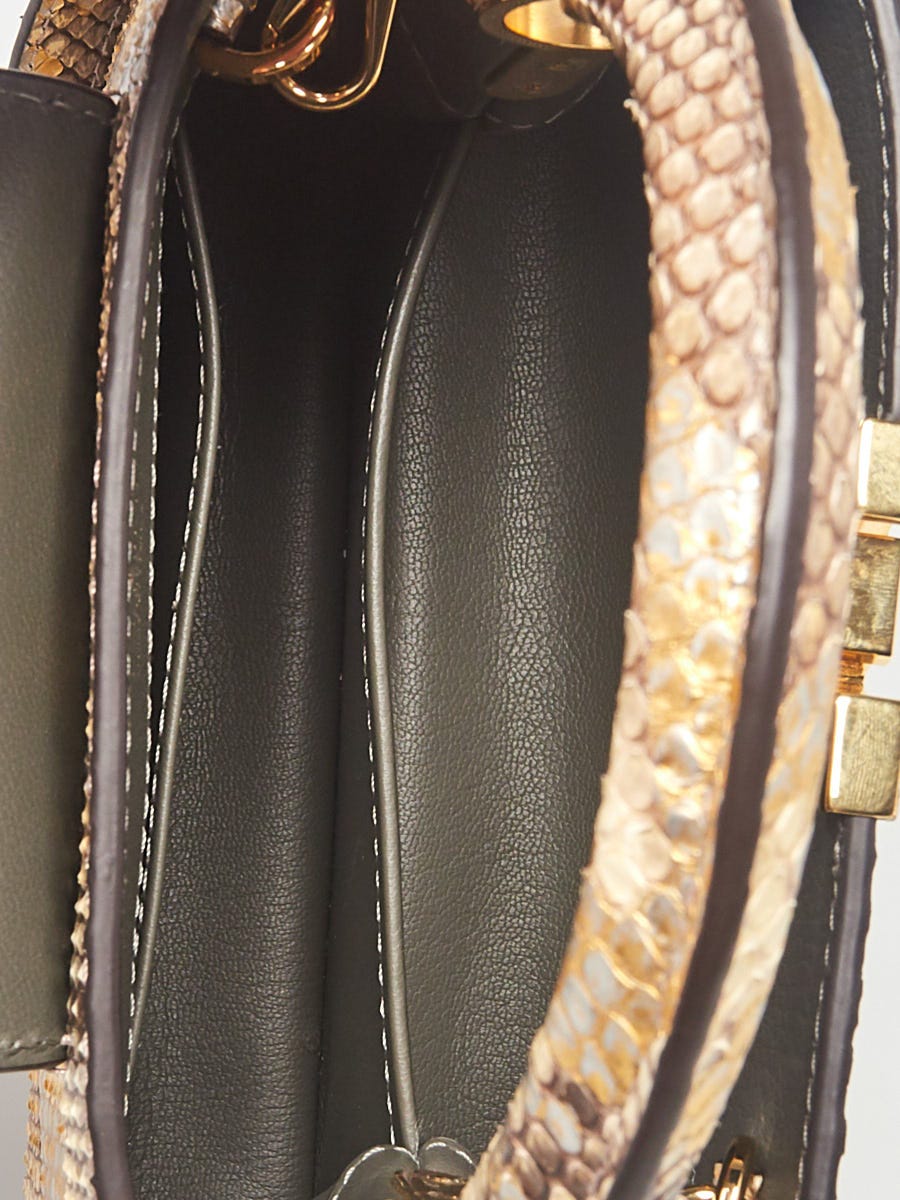 Louis Vuitton Capucines Mini - Pink/Gold Python For Sale at 1stDibs