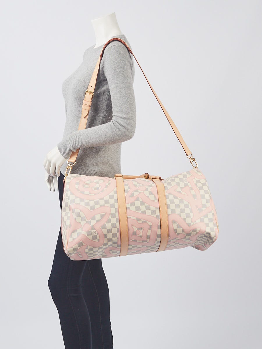 Louis Vuitton Limited Edition Damier Azur Tahitiennes Canvas Keepall 50  Bandouliere Bag - Yoogi's Closet