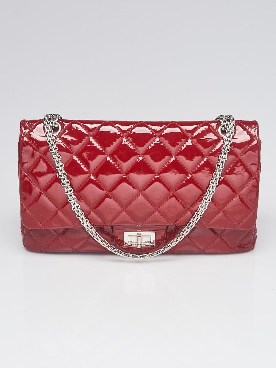 Chanel Red 2.55 Reissue Quilted Classic Patent Leather 227 Jumbo Flap Bag
