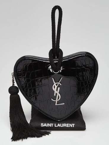 Yves Saint Chain Bag Heart Shaped Ysl Bag Yves Saint Laurent Black
