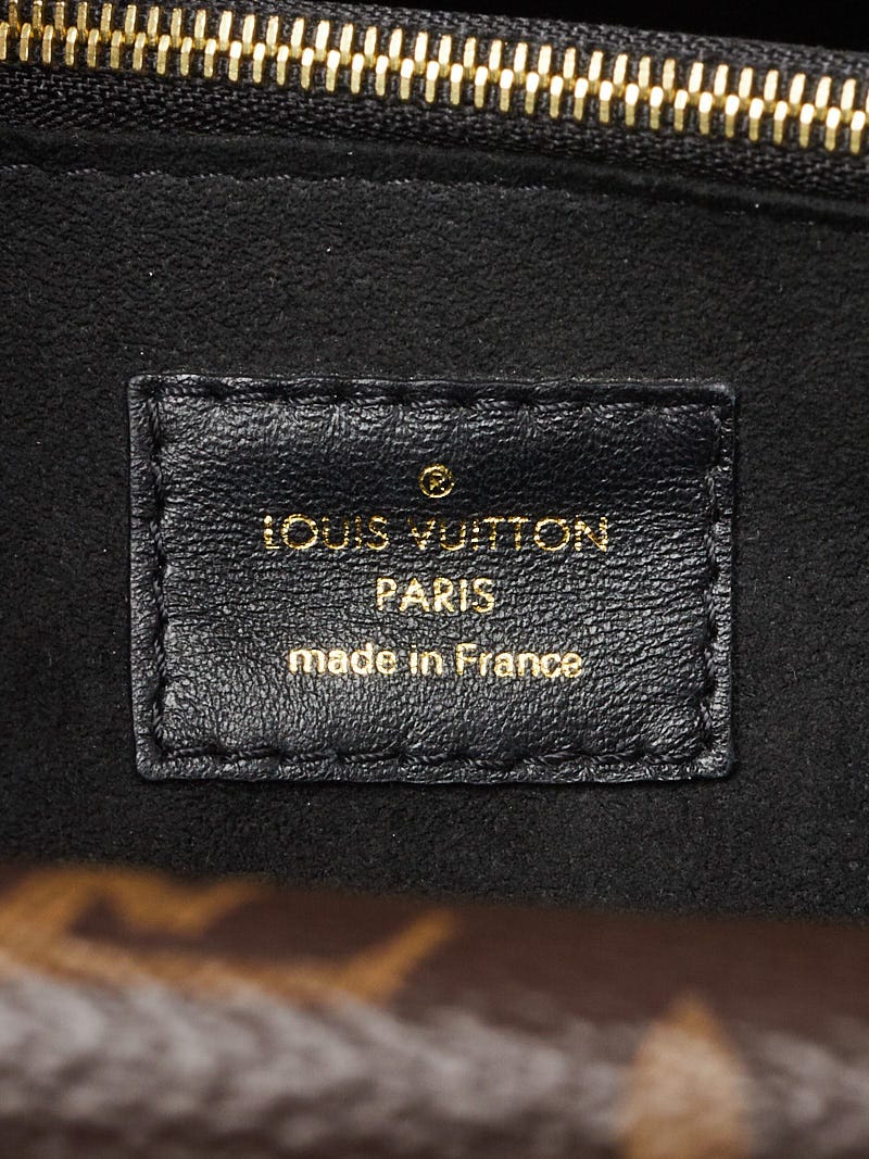 Louis Vuitton Black Leather and Monogram Coated Canvas Double V