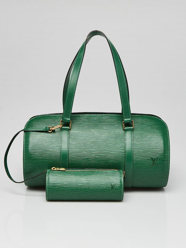 Louis Vuitton Borneo Green Epi Leather Soufflot Bag