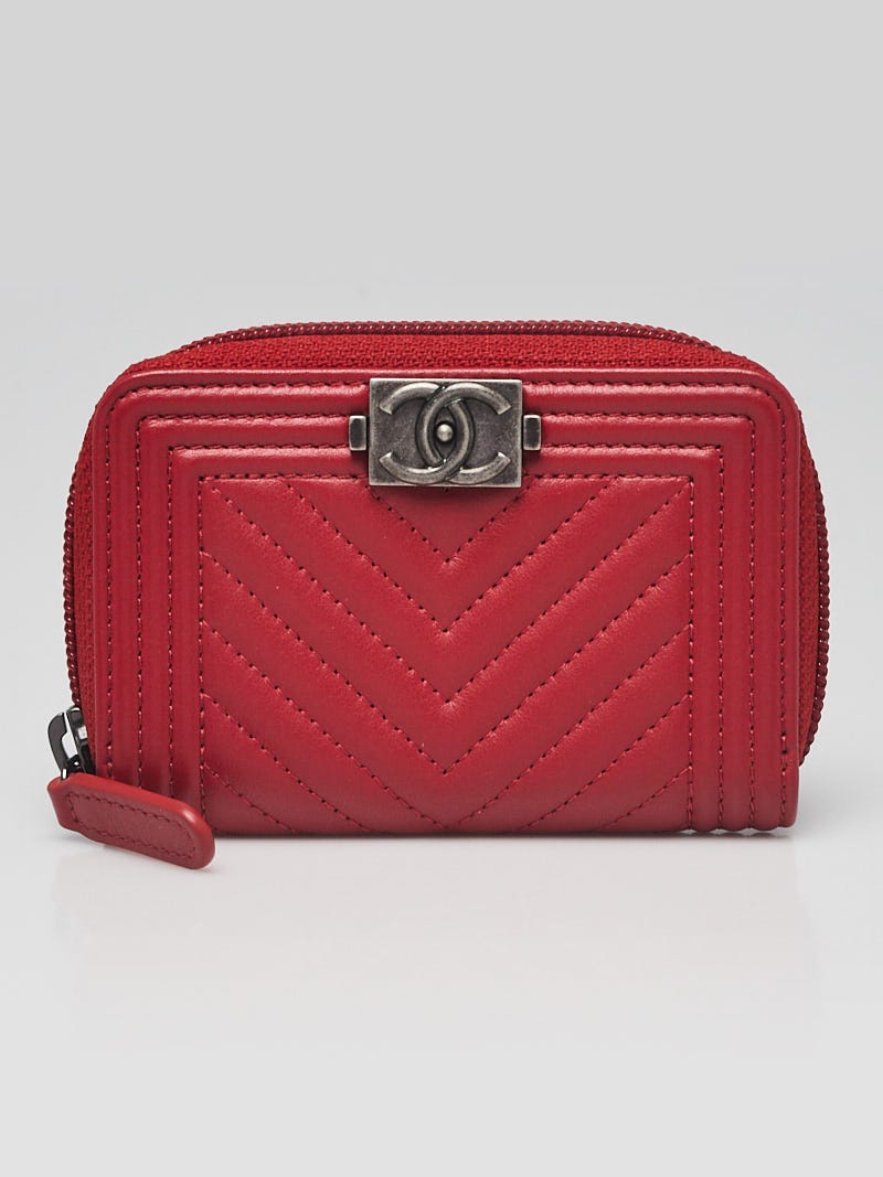 Chanel boy zipped online coin purse