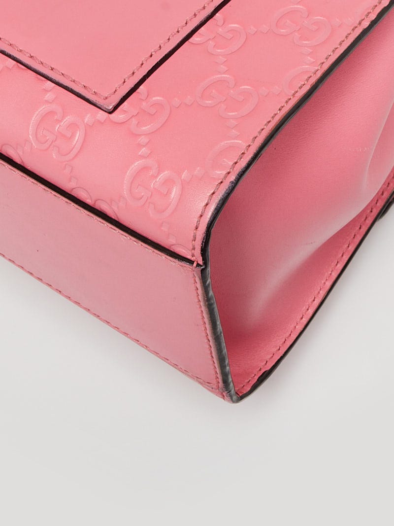 Gucci Pink Guccissima Leather Padlock Medium Shoulder Bag - Yoogi's Closet