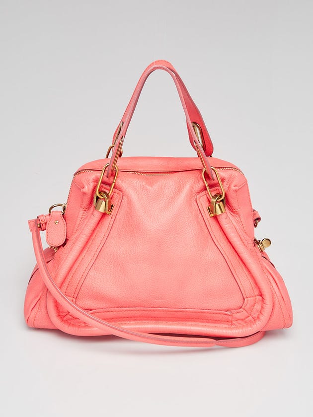 Chloe Paradise Pink Pebbled Leather Medium Paraty Bag