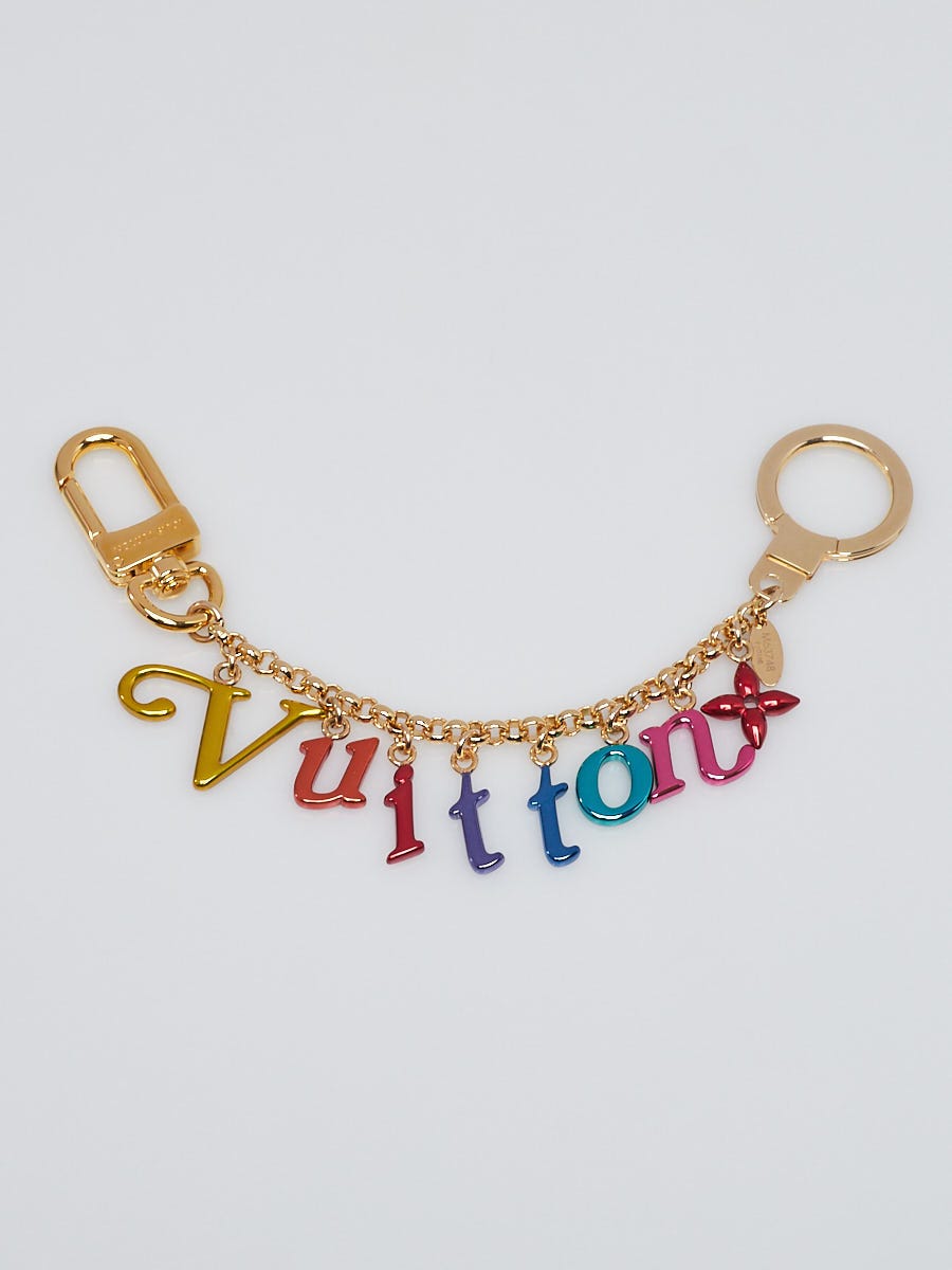 Louis Vuitton Gold and Multuicolor Metal New Wave Bag Charm and Key Holder