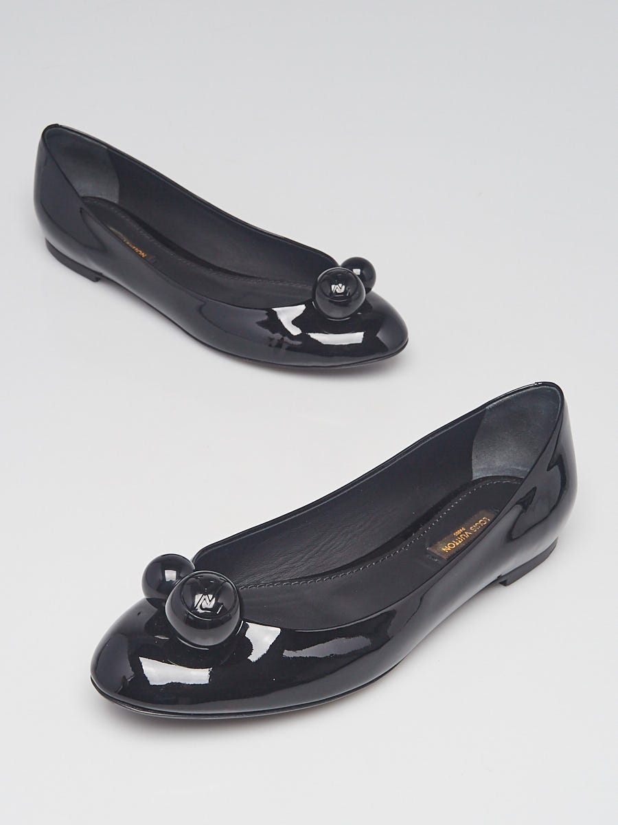 Louis Vuitton Black Patent Leather Betty Ballet Flats Size 7/37.5