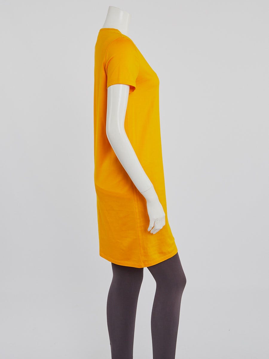Hermes Yellow Cotton T-Shirt Dress Size 4/36 | Yoogi's Closet