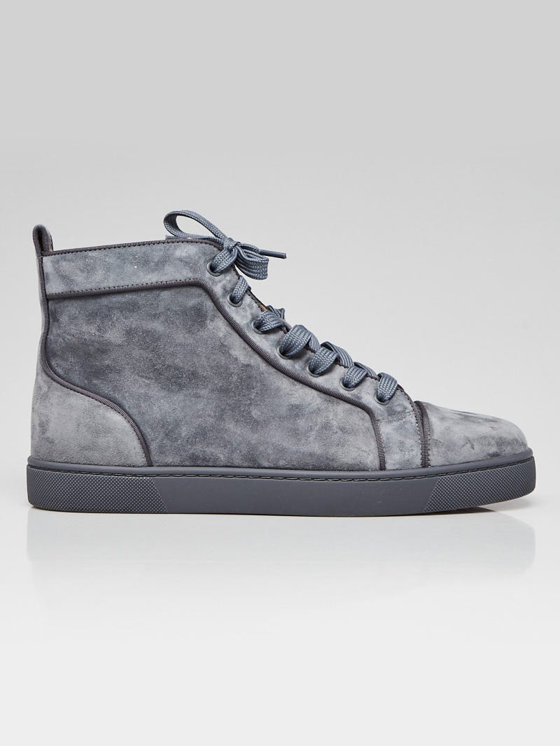 Grey suede high top sneakers best sale