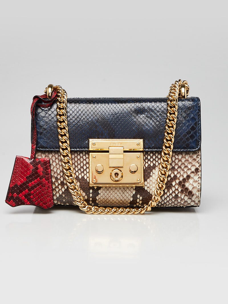 Gucci Padlock Small Python Shoulder Bag - Consigned Designs