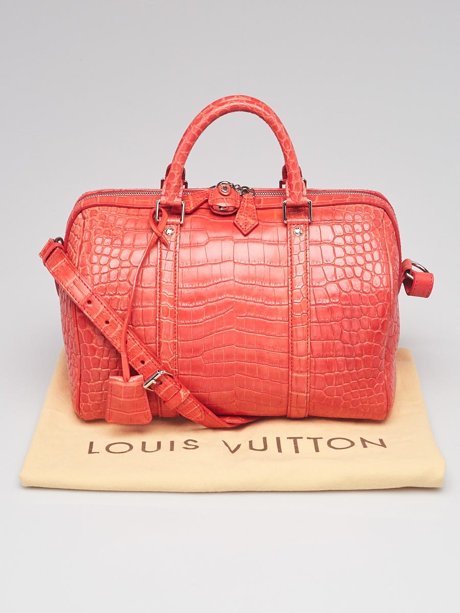 Speedy alligator handbag Louis Vuitton Blue in Alligator - 31656531