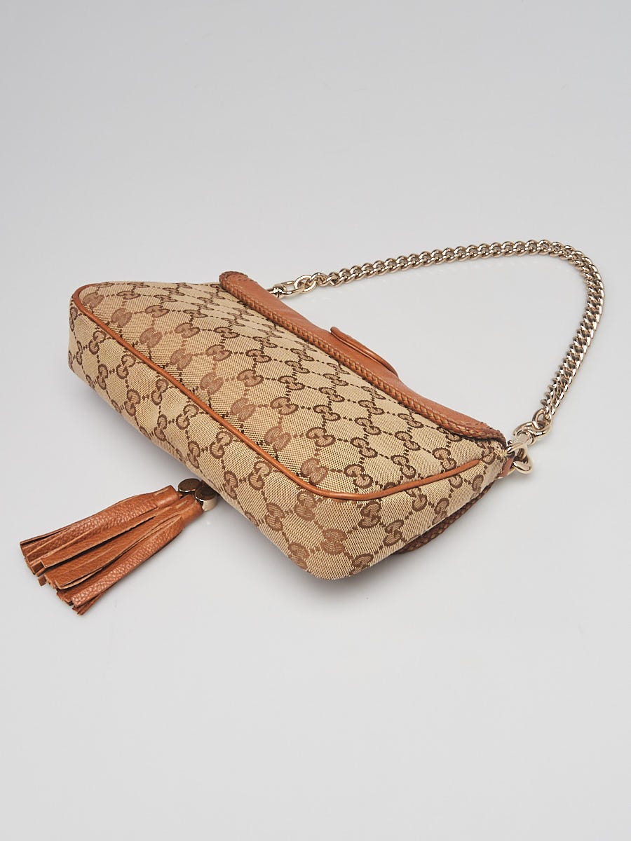 Gucci Beige/Brown GG Canvas Marrakech Evening Bag | Yoogi's