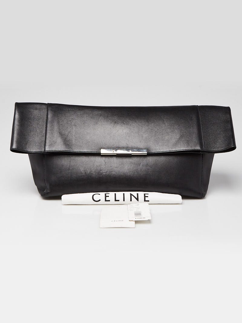 Celine - Authenticated Pocket Clutch Bag - Leather Black for Women, Very Good Condition
