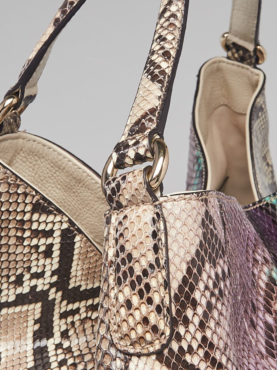Gucci Multicolor Python Soho XL Tote Bag | Yoogi's Closet Gucci Multicolor Python Soho XL Tote Bag | Yoogi's Closet