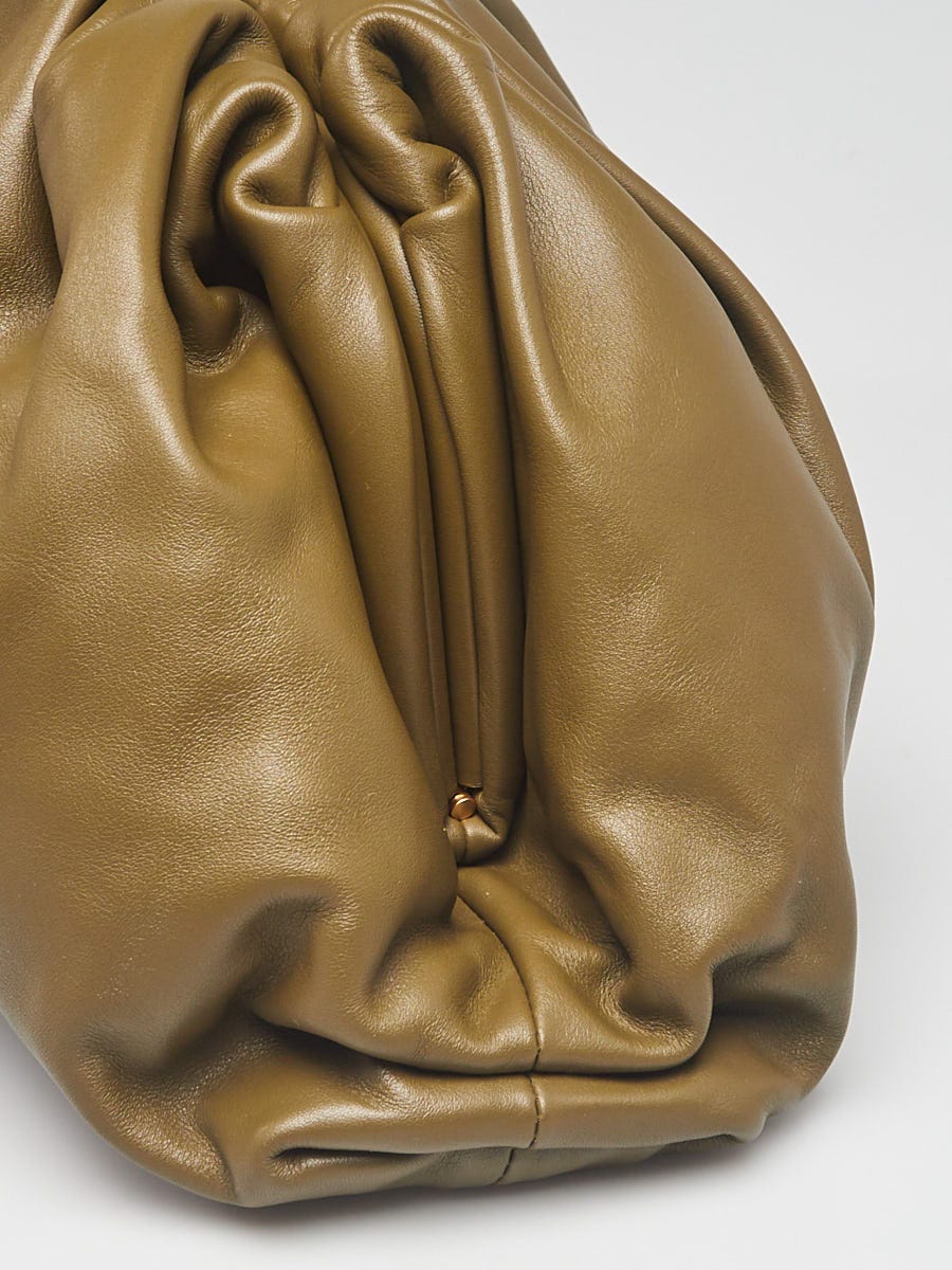 Bottega Veneta Mustard Green Calfskin Leather The Pouch