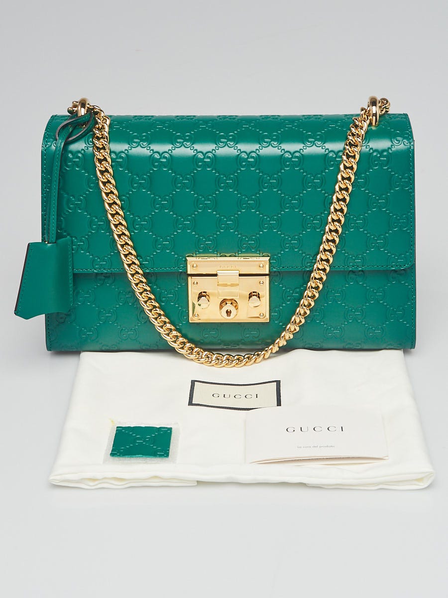 Gucci padlock hotsell leather shoulder bag