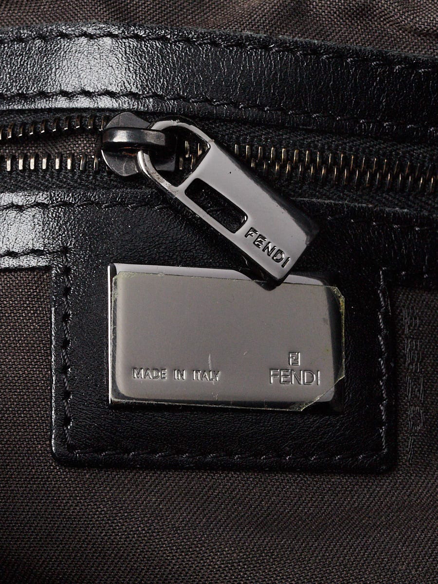 Fendi Black Zucchino Canvas Mama Forever Bag 8BR001 | Yoogi's Closet
