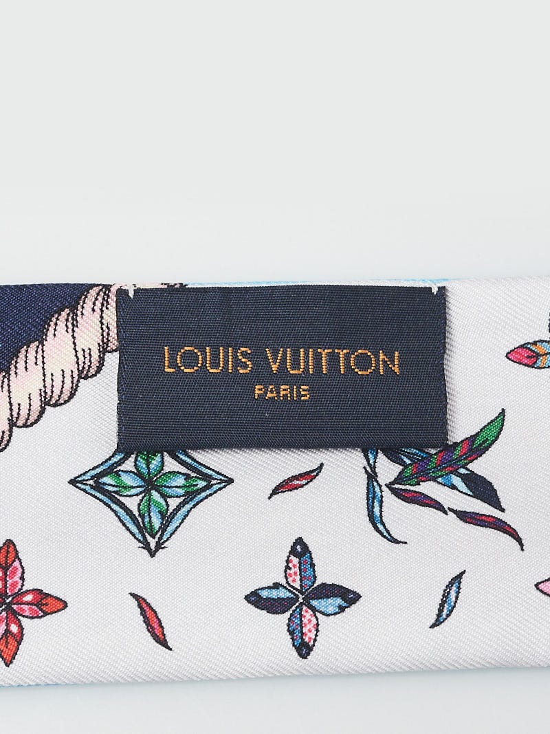 Louis Vuitton Blue Multicolor Silk Love Birds BB Bandeau Scarf - Yoogi's  Closet