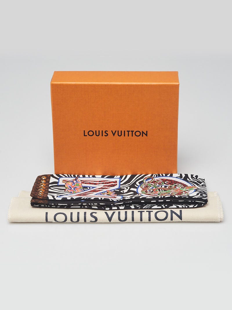 Louis Vuitton Multicolor Silk Monogram ABC Studded Bandeau Scarf