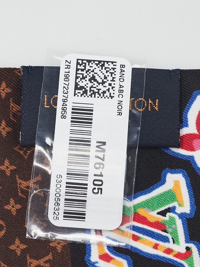 Louis Vuitton Multicolor Silk Monogram ABC Studded Bandeau Scarf - Yoogi's  Closet