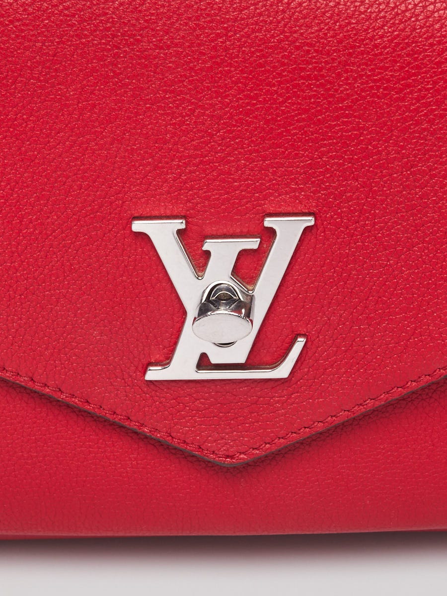 Louis Vuitton Red Pebbled Leather MyLockMe Bb Bag