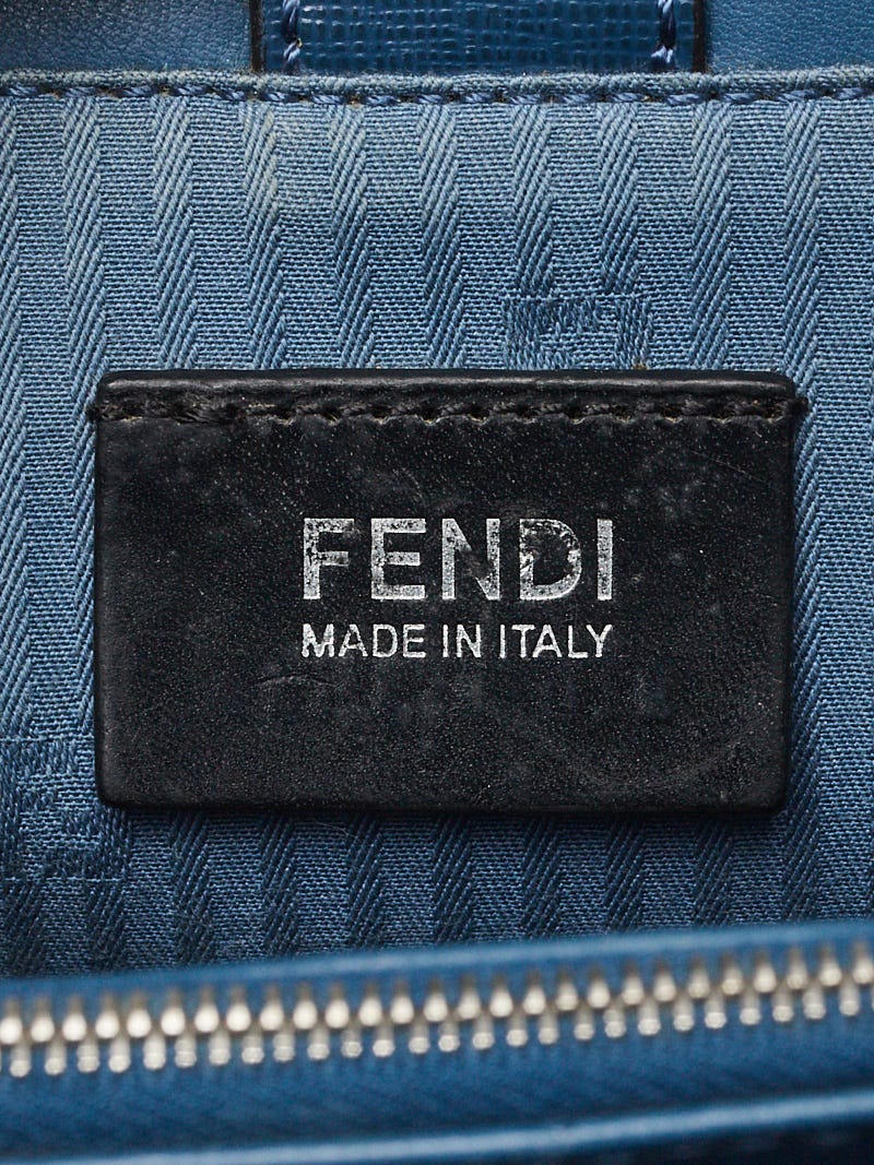 Fendi Blue Leather Petite Sac 2jours Elite Tote Bag 8BH253