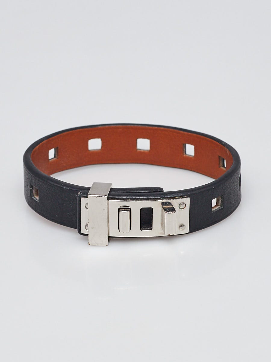 Hermes Black Leather Bracelet, 2005 For Sale At 1stDibs