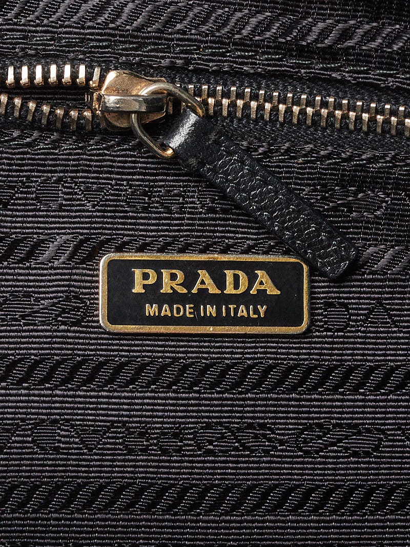 Prada Black Saffiano Lux Leather Top Handle Bauletto Bag BL0095 - Yoogi's  Closet