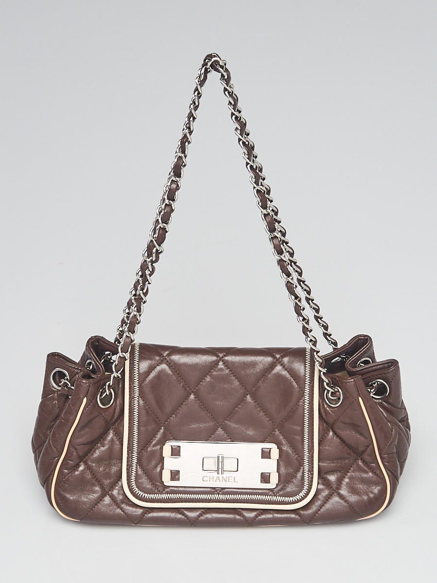 Chanel Dark Brown Quilted Caviar Leather Classic East/West Flap Bag -  Yoogi's Closet