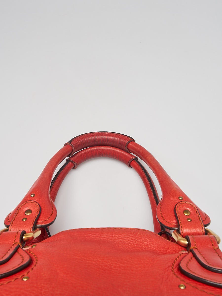 Chloe Orange Leather Paddington Medium Satchel Bag | Yoogi's
