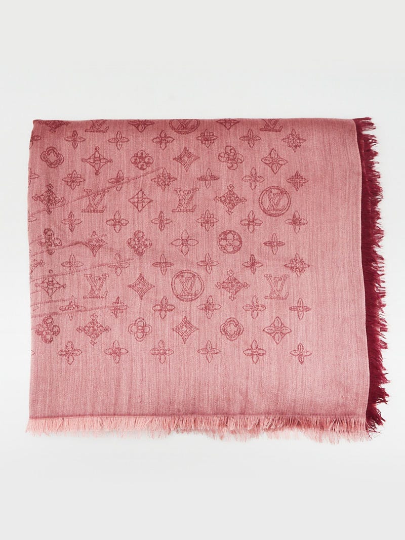 Louis Vuitton shawl 100% cashmere monogram patterns ideal