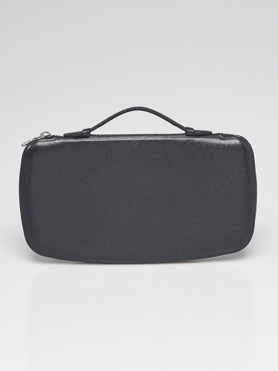 Louis Vuitton Black Taiga Leather Atoll Travel Case Wallet - Yoogi's Closet