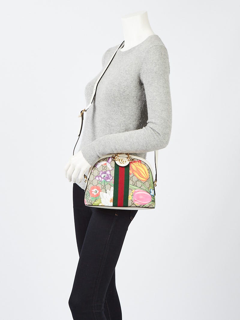 Gucci Multicolor GG Flora Coated Canvas Ophidia Small Shoulder Bag