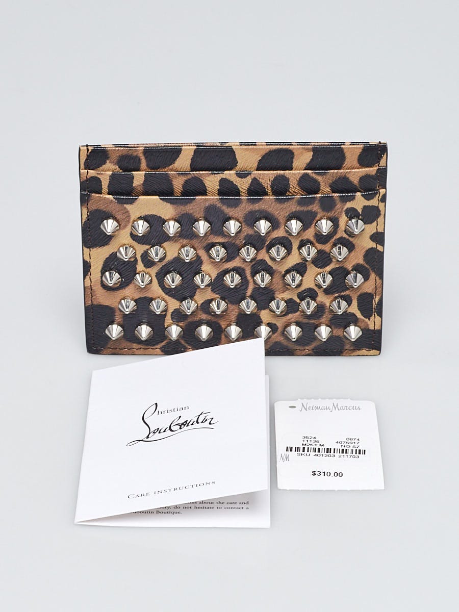 Christian Louboutin Leopard Print Kios Calf Leather Spike