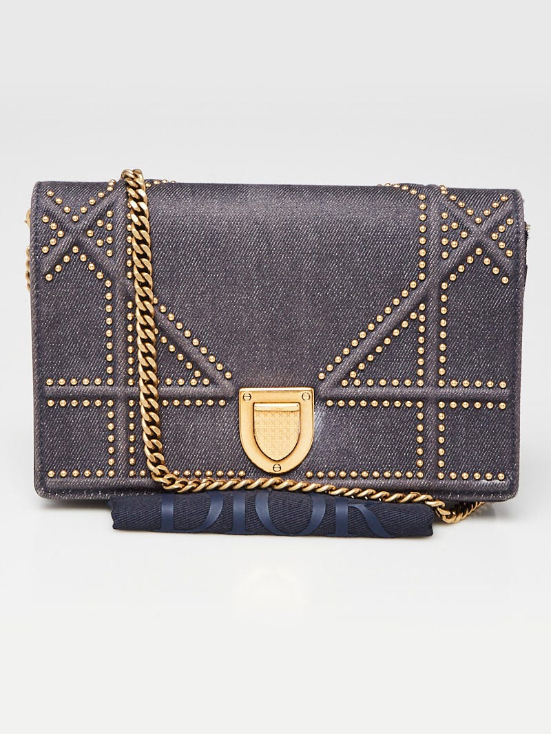Christian Dior Blue Oblique Diordouble Chain Clutch Bag – The Closet