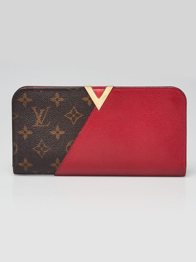 Louis Vuitton Monogram Canvas Cerise Leather Kimono Wallet