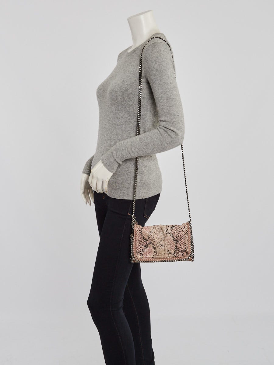 Stella McCartney Pink/Multicolor Faux-Snake Crossbody Bag