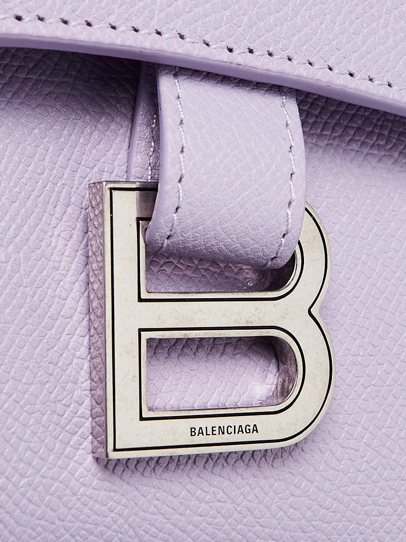 Balenciaga Lilac Pebbled Leather Soft Hourglass Small Balenciaga Lilac Pebbled Leather Soft Hourglass Small