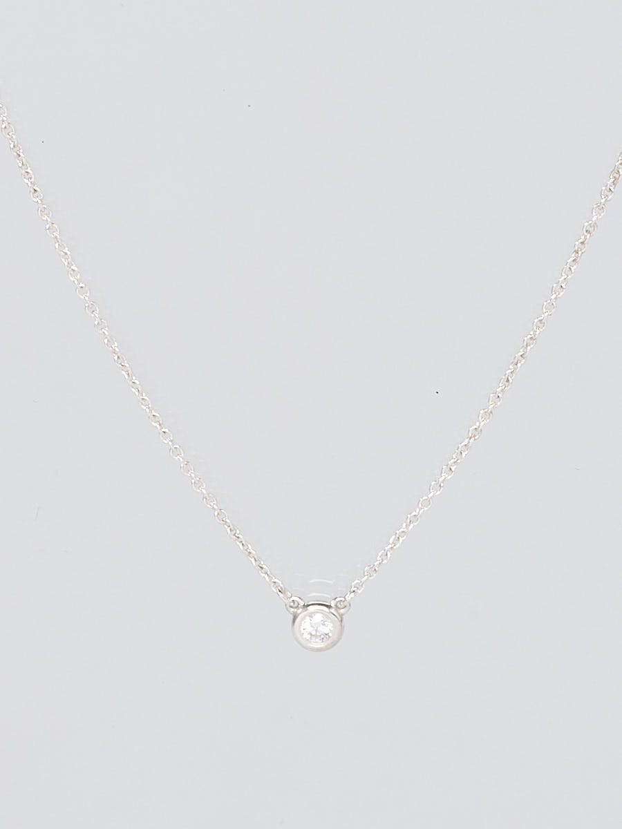 Elsa Peretti Diamonds by The Yard Open Heart Necklace in Sterling Silver