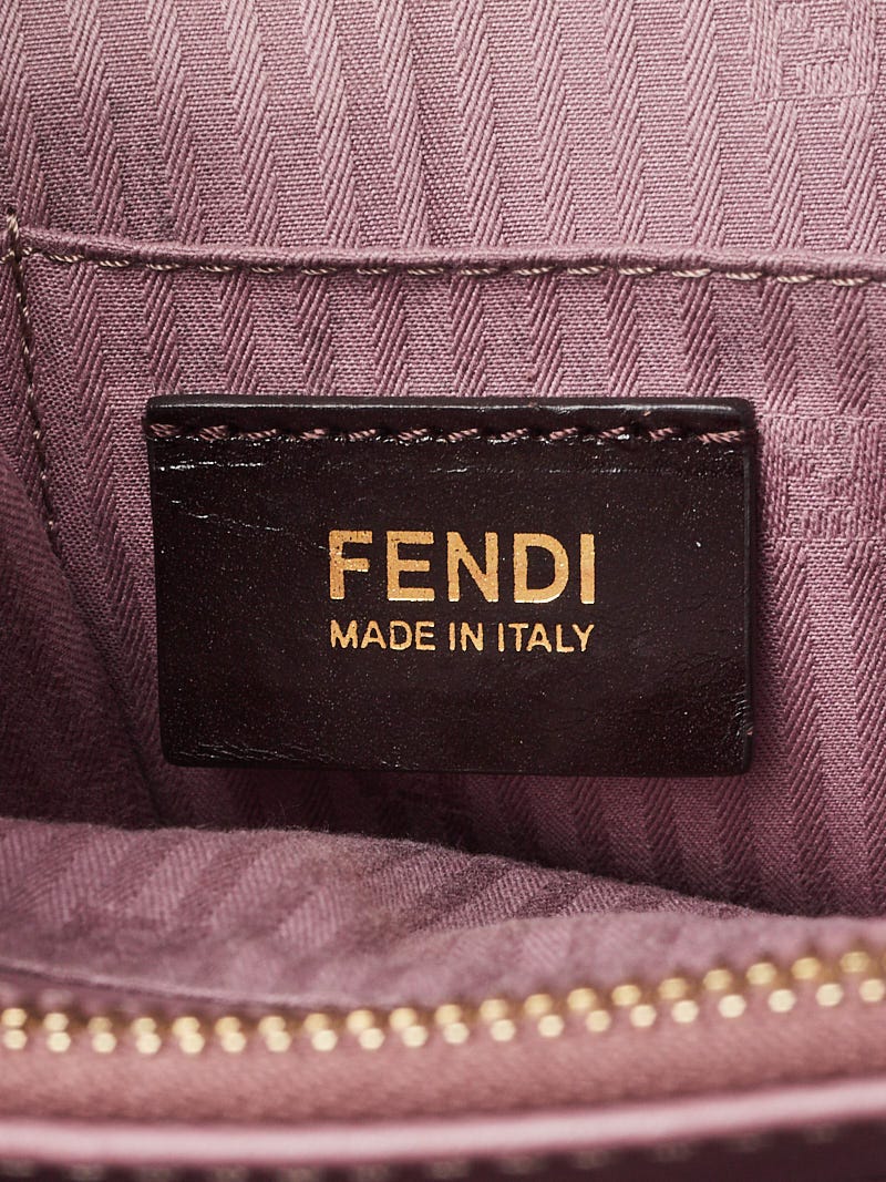 Fendi Purple Leather Medium 2Jours Elite Tote Bag 8BH250 Fendi Purple Leather Medium 2Jours Elite Tote Bag 8BH250