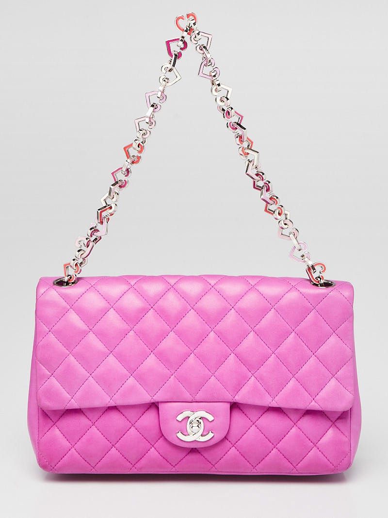 Chanel Purple Quilted Lambskin Leather Valentine's Day Medium Flap Bag -  Yoogi's Closet