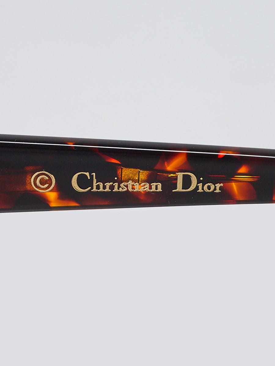 Christian Dior Goldtone Metal and Tortoise Shell Acetate
