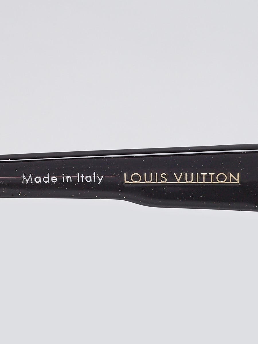 Louis Vuitton Black Speckling Acetate Frame Hortensia Louis Vuitton Black Speckling Acetate Frame Hortensia