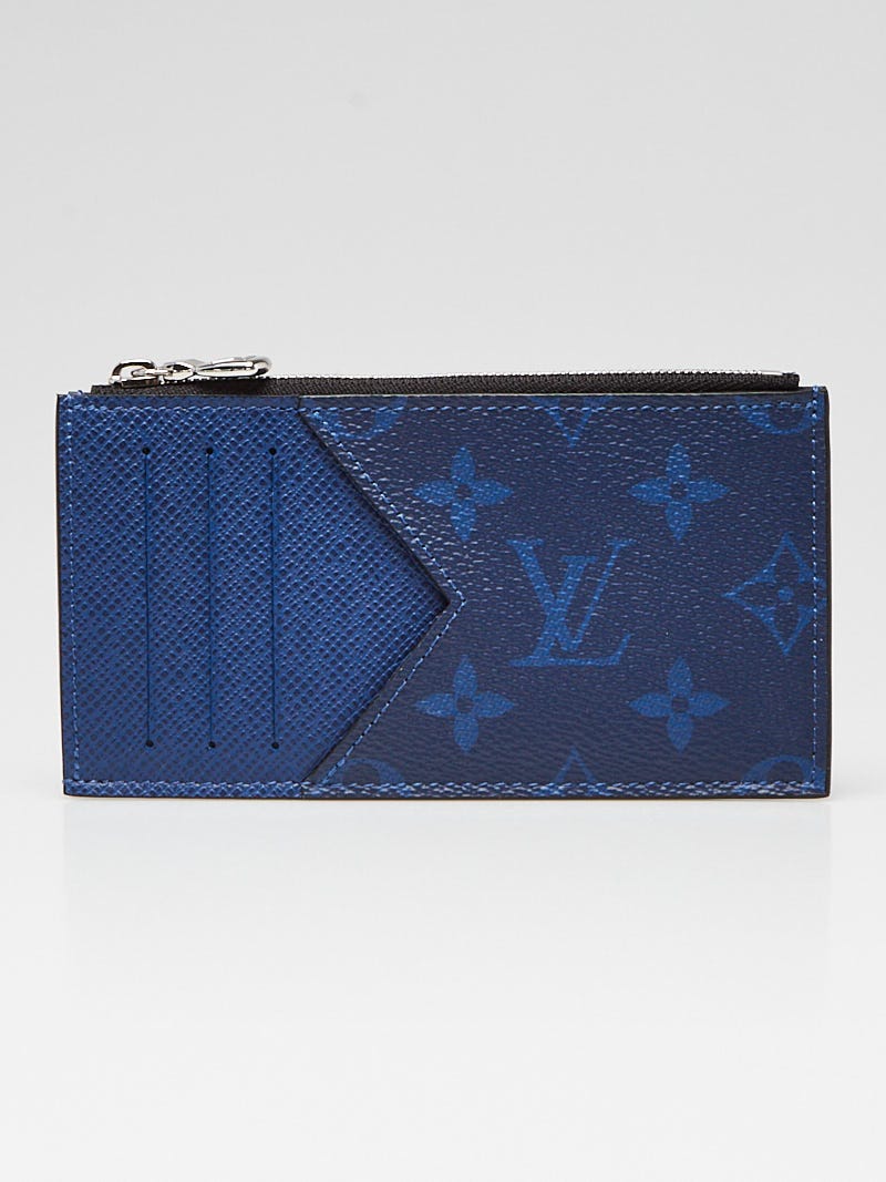 Louis Vuitton Bright Blue Monogram Canvas Coin Card Holder Wallet - Yoogi's  Closet