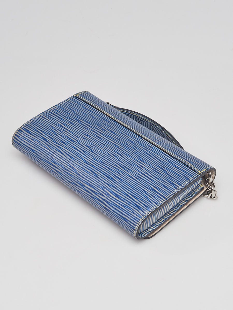 Louis Vuitton - Authenticated Twist Belt Wallet on Chain Handbag - Leather Blue Striped for Women, Very Good Condition