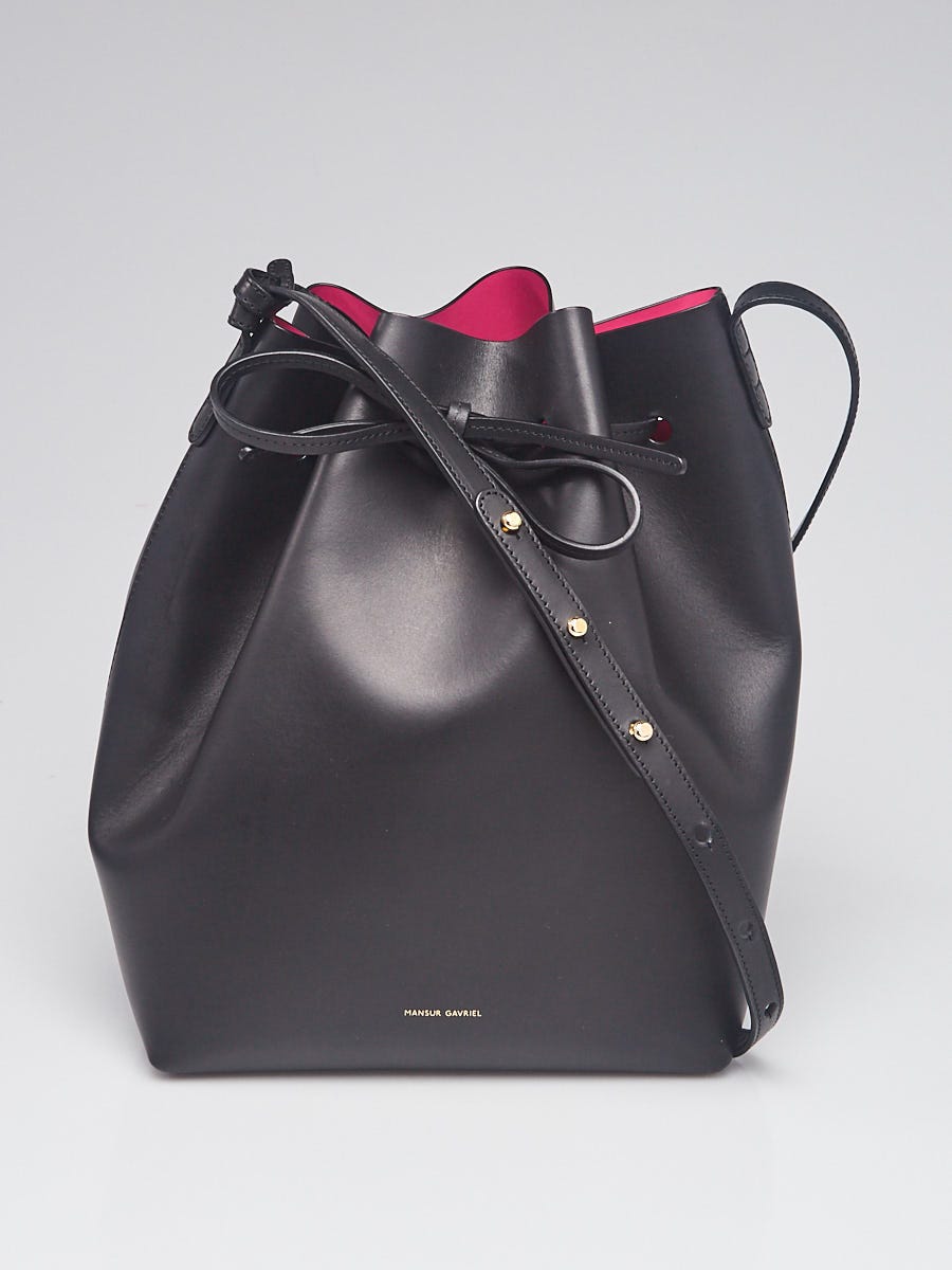 Mansur Gavriel Black Leather Bucket Bag One Size Mansur Gavriel | The  Luxury Closet